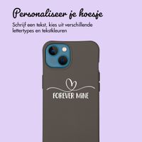 Gepersonaliseerd Color Backcover MagSafe met afneembaar koord en sierlijk hartje  iPhone 13 - Black Cofee