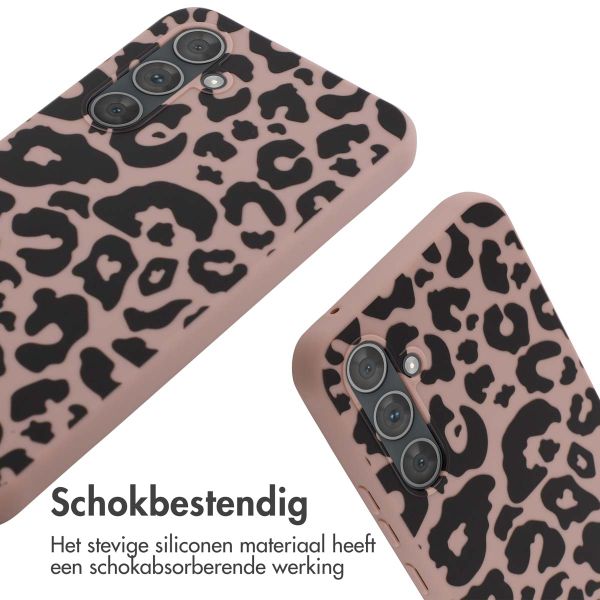 imoshion Siliconen design hoesje met koord Samsung Galaxy A54 (5G) - Animal Pink