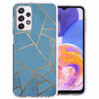 imoshion Design hoesje Samsung Galaxy A23 (5G) - Grafisch Koper / Blauw