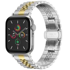 Selencia Jubilee stalen bandje Apple Watch Series 1 t/m 9 / SE (38/40/41 mm) | Series 10 / 11 (42 mm) - Zilver & Goud