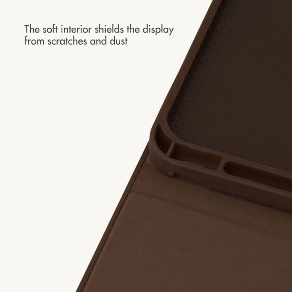 Selencia Croco Bookcase Apple iPad Air 11 inch (2026) M4 / (2025) M3 / (2024) M2 / Air 5 (2022) / Air 4 (2020) - Choco Brown