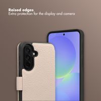Selencia Riva Bookcase with MagSafe and phone strap Samsung Galaxy A37 (5G) - Beige