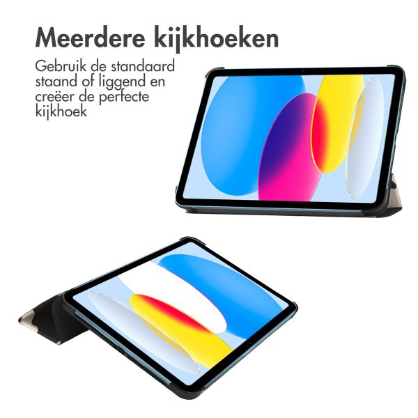 imoshion Design Trifold Bookcase Apple iPad 11 (2025) 11 inch A16 / iPad 10 (2022) 10.9 inch - Leopard