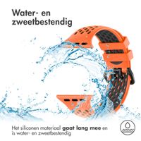 imoshion Siliconen sport bandje gesp Apple Watch Series 1 t/m 9 / SE (38/40/41 mm) | Series 10 / 11 (42 mm) - Oranje / Zwart