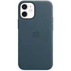 Apple Leather Backcover MagSafe Apple iPhone 12 Mini - Baltic Blue