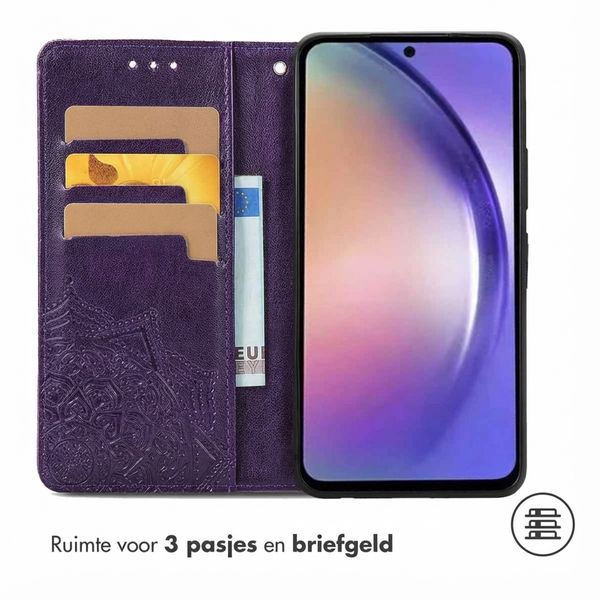 imoshion Mandala Bookcase Samsung Galaxy A55 - Paars