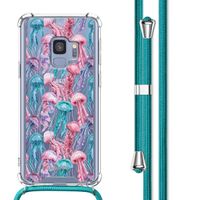 imoshion Design hoesje met koord Samsung Galaxy S9 - Jellyfish Watercolor