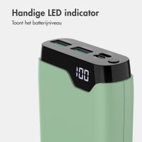 imoshion Powerbank 20.000 mAh - 22,5W Snellader - USB-C / USB-A - Groen