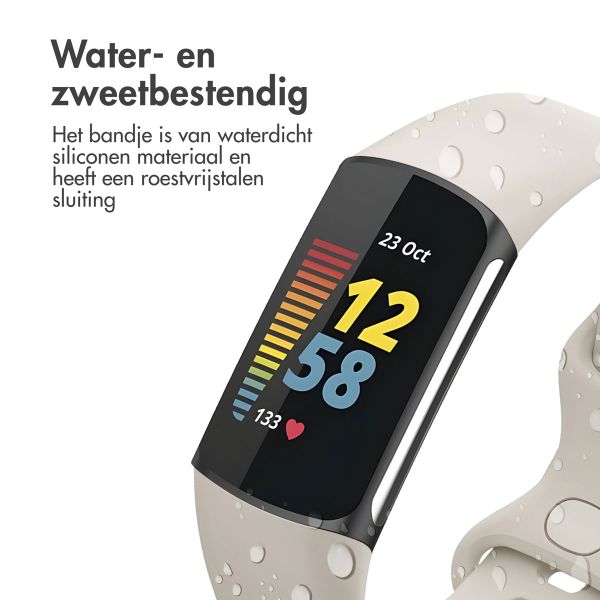 imoshion Siliconen bandje Fitbit Charge 5 / 6 - S - Beige
