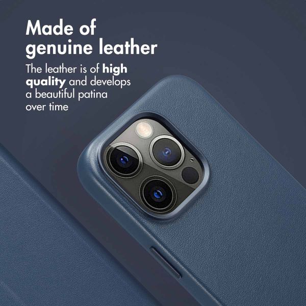 Accezz 2-in-1 Leather Bookcase with MagSafe Apple iPhone 15 Pro - Nightfall Blue