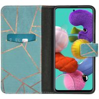 imoshion Design Softcase Bookcase Samsung Galaxy A51 - Blue Graphic