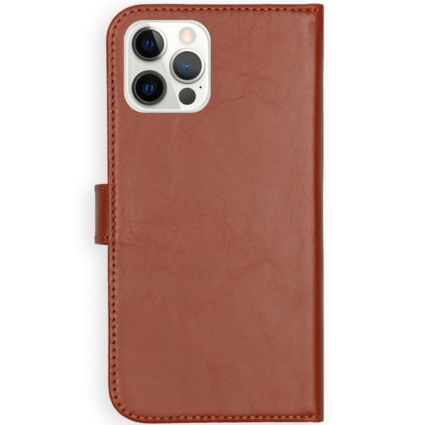 Selencia Echt Leren Bookcase Apple iPhone 12 (Pro) - Lichtbruin