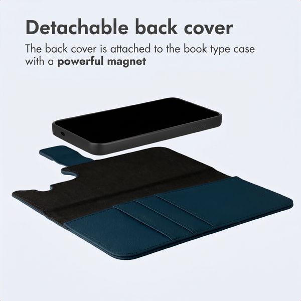 imoshion Detachable 2-in-1 Luxury Bookcase Samsung Galaxy S26 - Blue