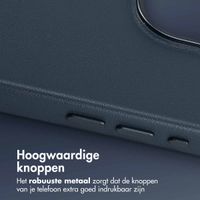 Accezz MagSafe Leather Backcover Apple iPhone 15 Pro Max - Nightfall Blue