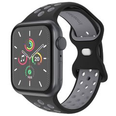 imoshion Sport⁺ bandje Apple Watch Series 1 t/m 9 / SE (38/40/41 mm) | Series 10 / 11 (42 mm) - Maat S/M - Black & Anthracite