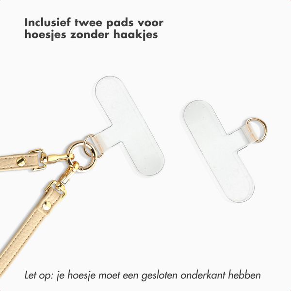 Selencia Crossbody telefoonkoord - Beige
