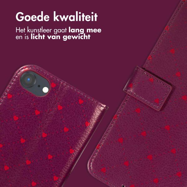 imoshion Design Bookcase Apple iPhone SE (2022 / 2020) / 8 / 7 / 6(s) - Crush Check Coral Dust