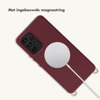 Selencia Rivièra MagSafe Backcover met afneembare haakjes Samsung Galaxy A53 - Bold Burgundy