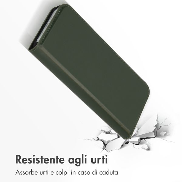 Accezz Premium Leather Slim Bookcase Apple iPhone 13 Pro Max - Groen
