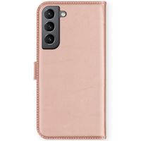 Selencia Echt Leren Bookcase Samsung Galaxy S21 FE - Roze