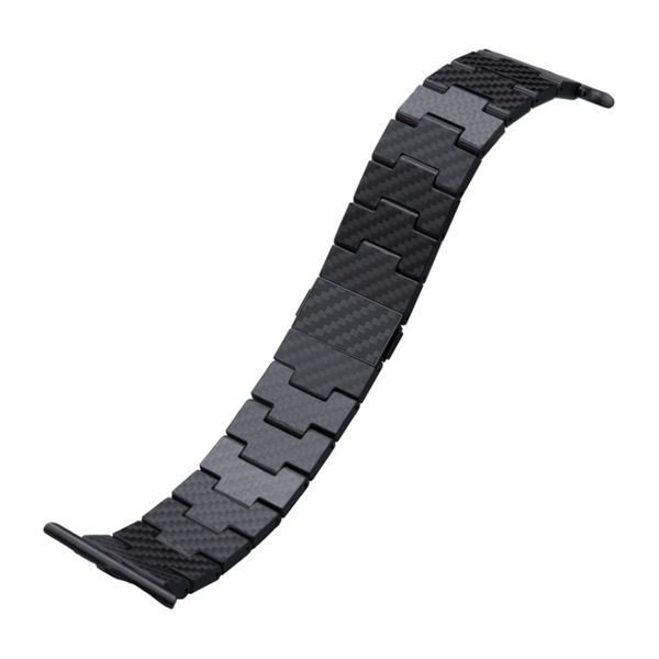 Pitaka Carbon Fiber bandje Apple Watch | 44/45/46/49 mm - Retro Carbon Black
