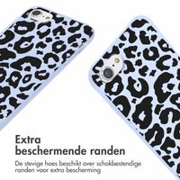 imoshion Siliconen design hoesje met koord Apple iPhone SE (2022 / 2020) / 8 / 7 - Animal Lila