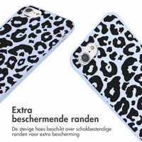 imoshion Siliconen design hoesje met koord iPhone SE (2022 / 2020) / 8 / 7 - Animal Lila