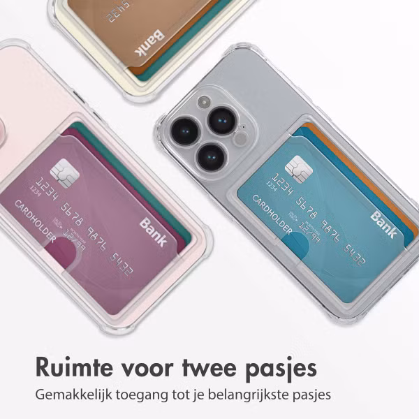 imoshion Softcase Backcover met pasjeshouder iPhone 14 Pro - Transparant