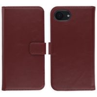 Selencia Echt Leren Bookcase Apple iPhone 17e / 16e - Burgundy