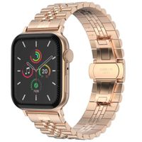 Selencia Jubilee stalen bandje Apple Watch Series 1 t/m 9 / SE (38/40/41 mm) | Series 10 (42 mm) - Rosé Goud