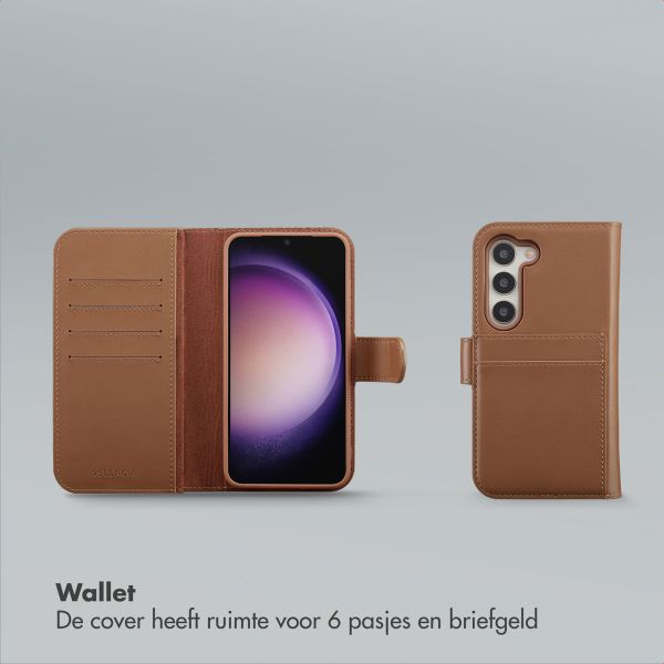 Selencia Olyn Uitneembare Bookcase met MagSafe Samsung Galaxy S23 - Bruin