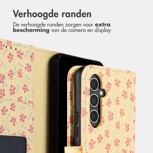 imoshion Design Bookcase Samsung Galaxy A54 (5G) - Sunny Yellow Petite Flowers