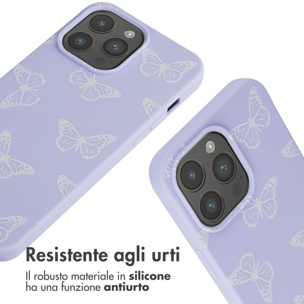 imoshion Siliconen design hoesje met koord Apple iPhone 15 Pro Max - Butterfly