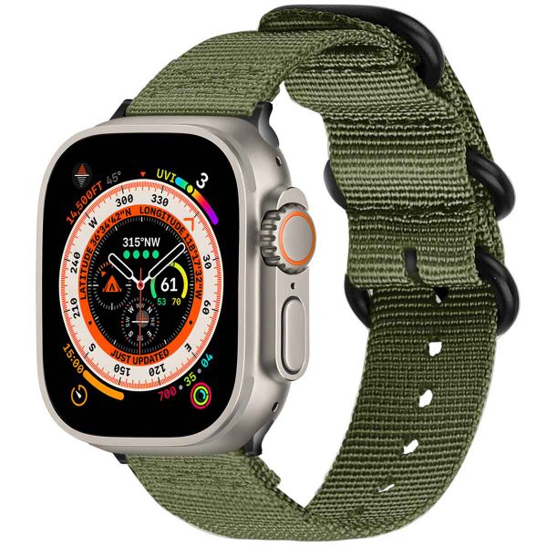 imoshion Nylon bandje Apple Watch Series 1-10 / SE / Ultra (2) - 42/44/45/46/49 mm - Groen