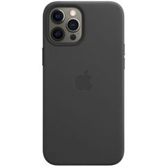 Apple Leather Backcover MagSafe Apple iPhone 12 Pro Max - Black