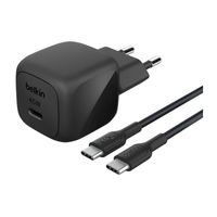 Belkin BoostCharge Compacte USB-C oplader 25W met USB-C naar USB-C kabel - 1 meter - Zwart