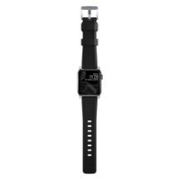 Nomad Rugged band FKM Apple Watch Series 1 t/m 11 / SE / Ultra (44/45/46/49 mm) - Zilver / Zwart