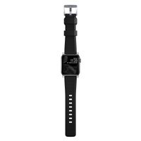 Nomad Rugged band FKM Apple Watch Series 1 t/m 10 / SE / Ultra (2) (44/45/46/49 mm) - Zilver/Zwart