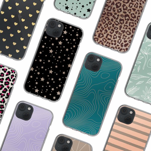 imoshion Design hoesje Apple iPhone 14 - Stars Beige Reverse