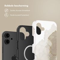 Selencia Vivid Backcover met MagSafe Apple iPhone 16 - Marble Light Brown