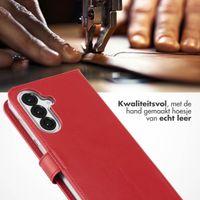 Selencia Echt Lederen Bookcase Samsung Galaxy A36  - Rood