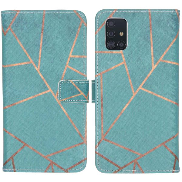 imoshion Design Softcase Bookcase Samsung Galaxy A51 - Blue Graphic