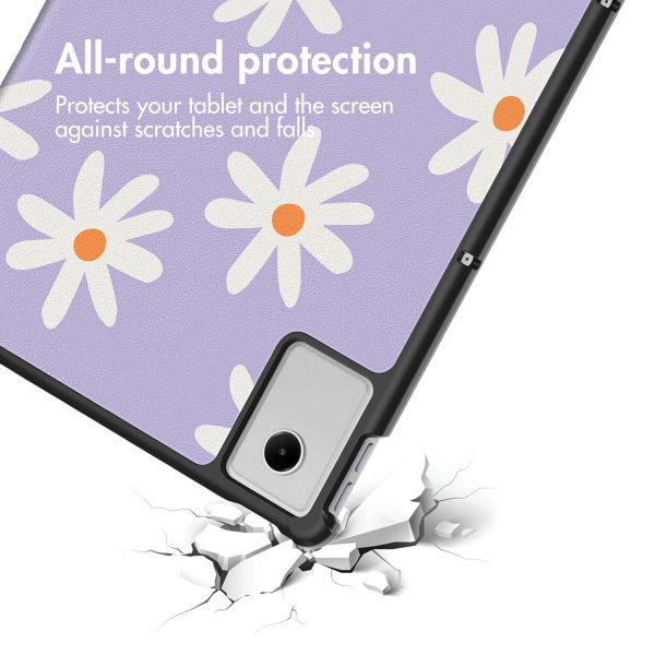 imoshion Design Trifold Bookcase Lenovo Idea Tab Plus - Flowers Distance