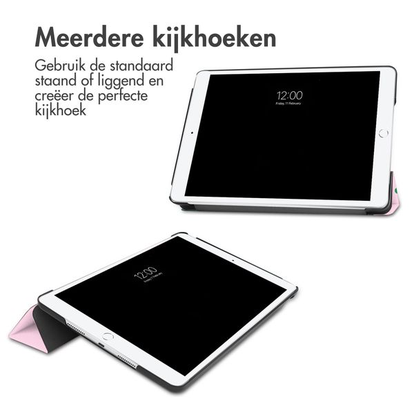 imoshion Design Trifold Bookcase Apple iPad 9 (2021) 10.2 inch / iPad 8 (2020) 10.2 inch / iPad 7 (2019) 10.2 inch - Happy Dots