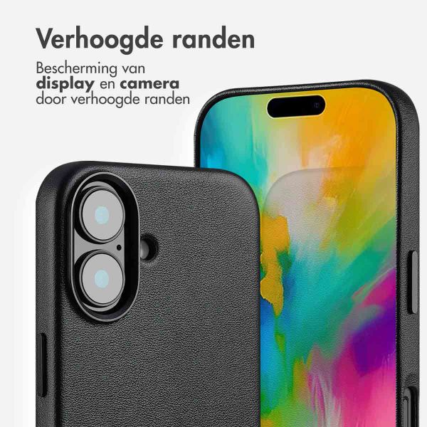 Accezz MagSafe Leather Backcover Apple iPhone 16 - Onyx Black