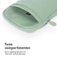 Selencia Telefoontasje Crossbody Sports - Kunstleer - Mintgroen