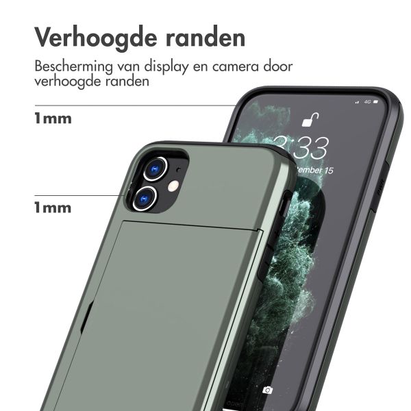 imoshion Backcover met pasjeshouder Apple iPhone 11 - Donkergroen