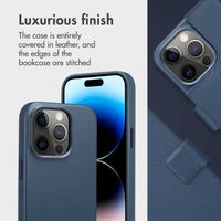 Accezz 2-in-1 Leather Bookcase with MagSafe Apple iPhone 14 Pro - Nightfall Blue