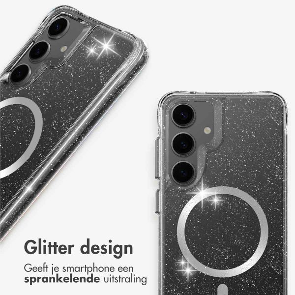 imoshion Glitter Backcover met MagSafe Samsung Galaxy S25 - Zilver