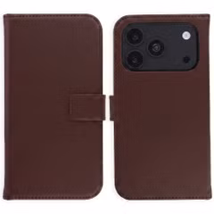 Selencia Echt Leren Bookcase Apple iPhone 18 Pro / 17 Pro - Bruin